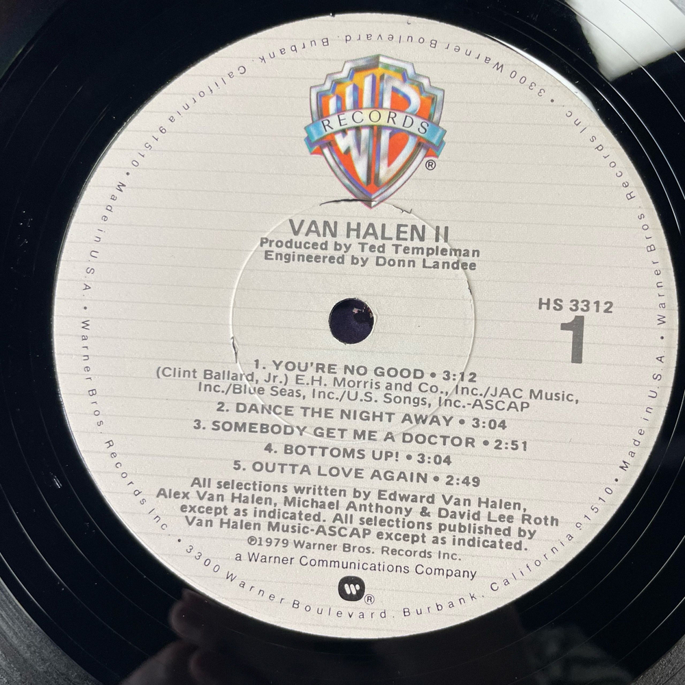 Винтажная виниловая пластинка LP Van Halen, Van Halen II (США 1979)