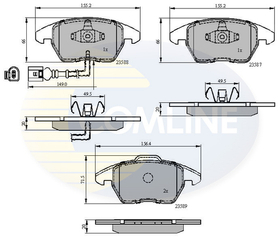 COMLINE - CBP11224-CML - Brake Pad Set, disc brake