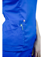 Блуза медицинская женская Доктор стиль ЛУ 1230 Aльфа , белый-зеленый, 40