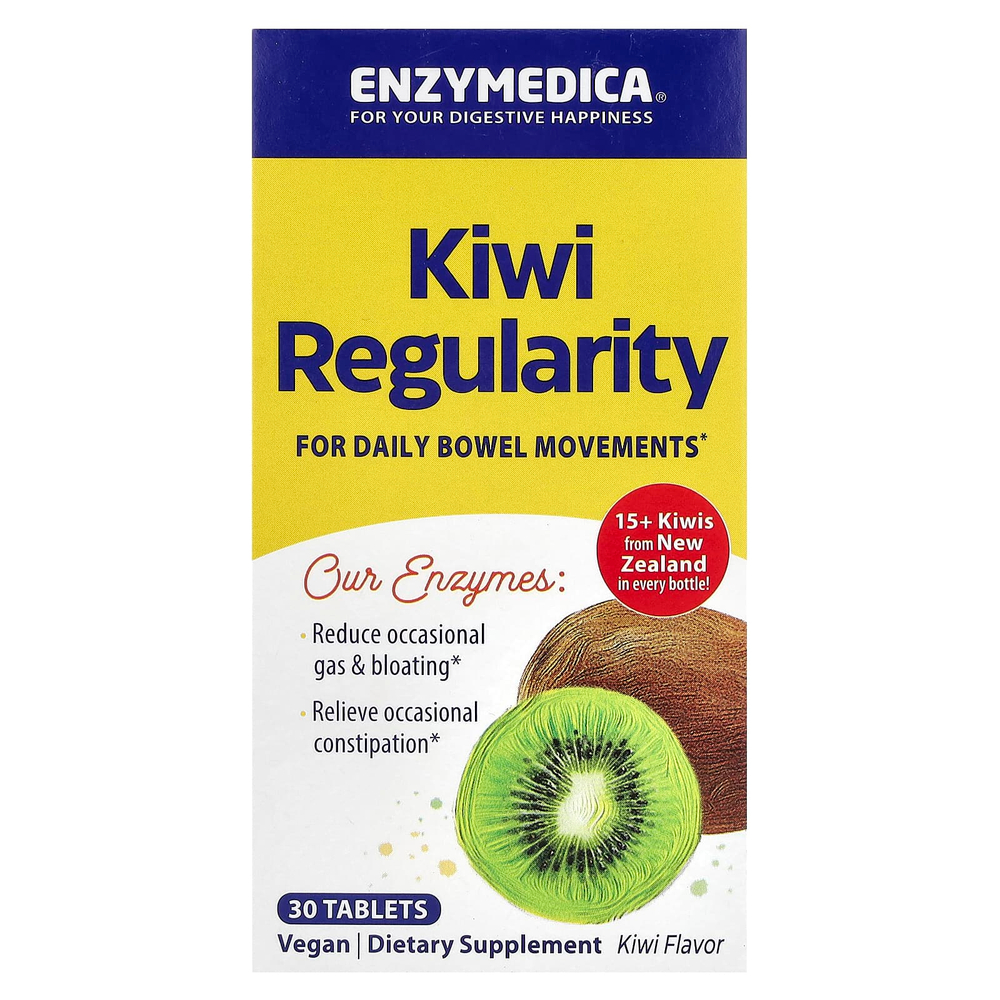 Enzymedica, Kiwi Regular, киви, 30 таблеток