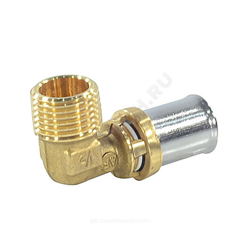 Угольник для МП/PE-X труб латунь пресс Дн 20х1/2"х90гр НР RM127 Giacomini RM127Y037