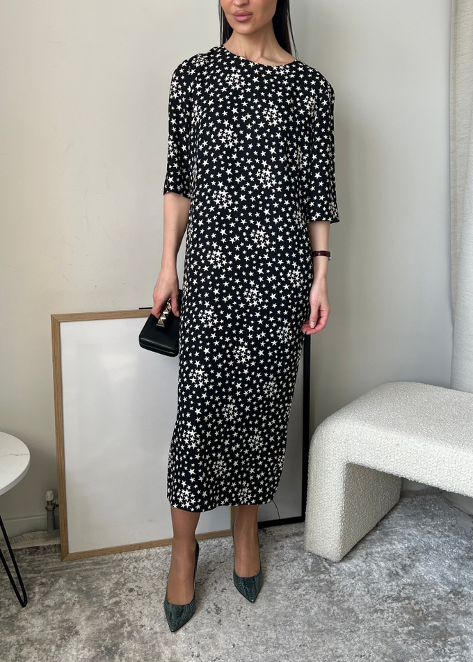 Платье из вискозы Saint Laurent на шелковом подкладе, S