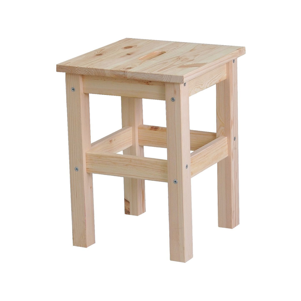 Табурет для кухни, 33х33х45, Ральф, для кухни, деревянный, с ручкой в крышке, массив сосны, Dipriz