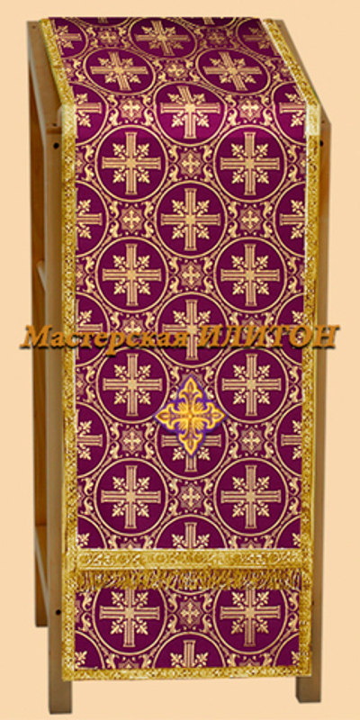 Аналойник фиолетовый с золотом из шелка