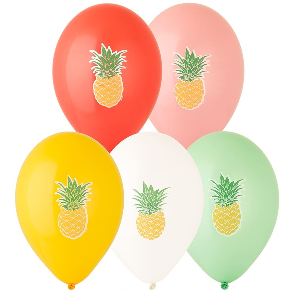 Набор латексных шаров «Ананас» 36 см, 5 шт