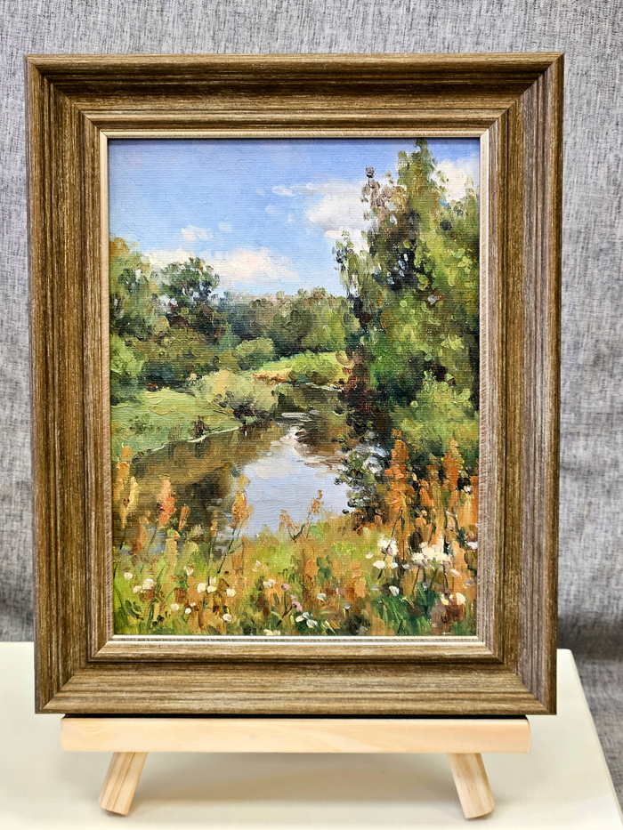 Картина "Пруд" 15х20