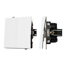 Механизм выключателя двухклавишный непроходной SWT-TENDO-MK02-PL-WH (230V, 10A) (Arlight, -) 054058