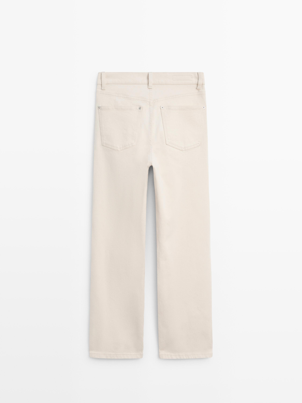 Massimo Dutti Джинсы прямого кроя со средней посадкой, кремовый