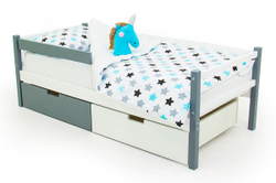 Детская кровать тахта Бельмарко Svogen графит белый