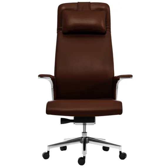 Эргономичное кресло Match HB, темно-коричневая кожа | Bartoli Design