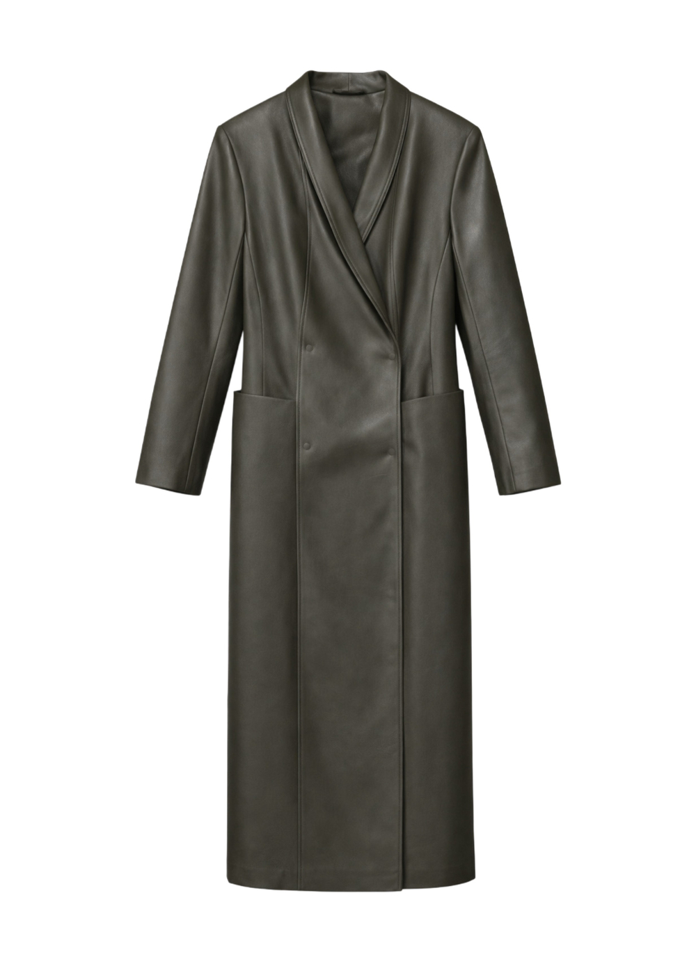 Пальто Тринити из кожи