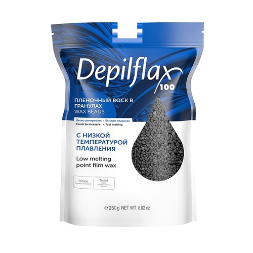 Черный пленочный воск в гранулах Depilflax Black Film Wax 250г