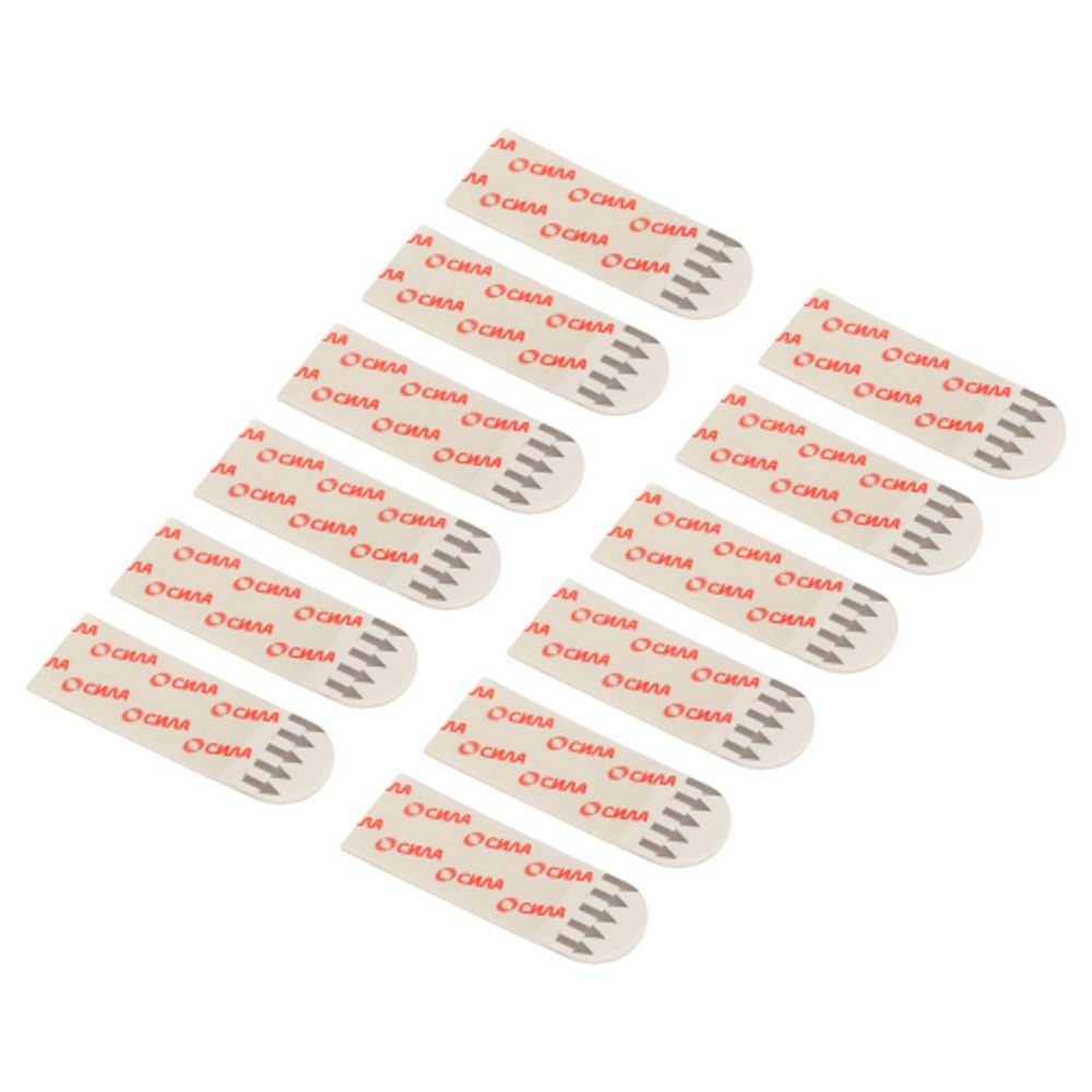Клейкие полоски СИЛА SDSS-M-W12 двусторонние сменные средние 12 шт, до 1,5 кг белые