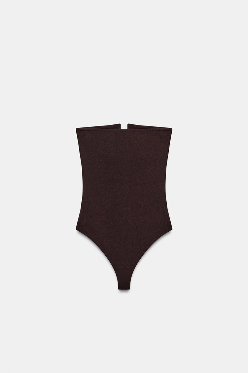 ZARA ЭЛАСТИЧНОЕ БОДИ БАНДО, ТЕМНО-КОРИЧНЕВЫЙ