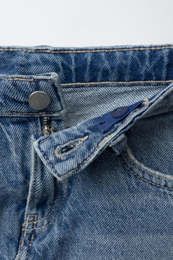 ZARA ДЖИНСОВАЯ ЮБКА-ШОРТЫ, ГОЛУБОЙ