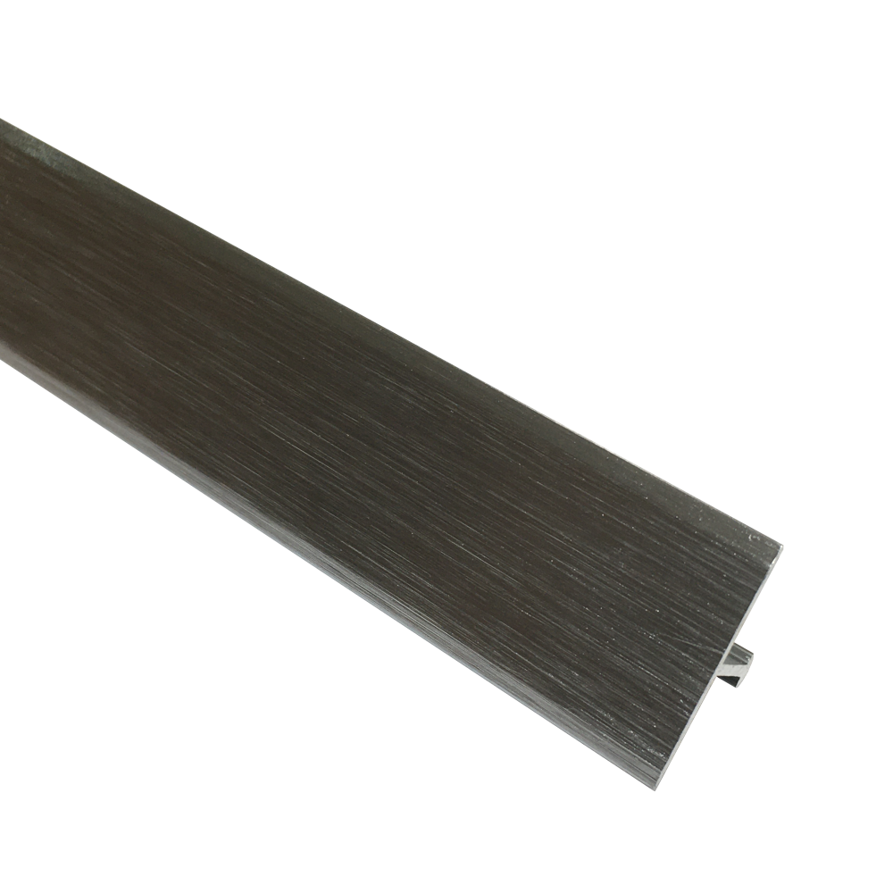 T - образный алюминиевый профиль для стыковки напольных покрытий графит глянец (браш) 18х2700мм