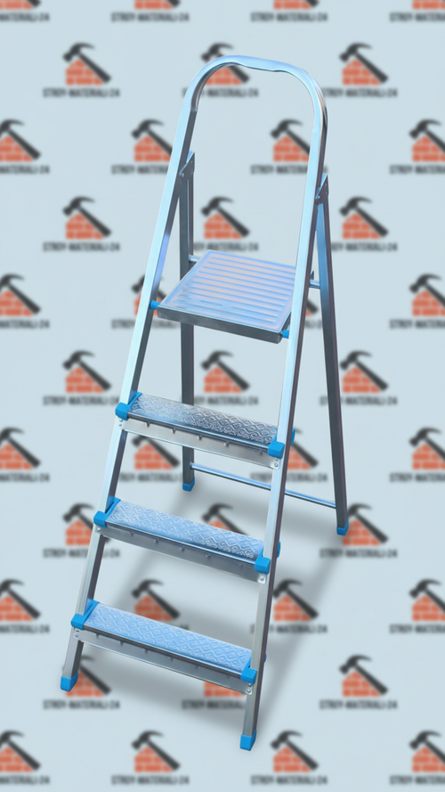 Лестница-стремянка стальная 4 ступени 77 см ЯРУС оцинкованные
