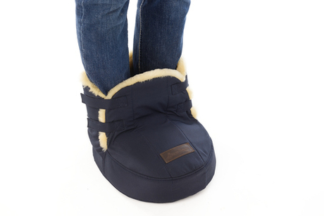 Грелка для ног из согревающей овчины "Тапок Комфорт" синий