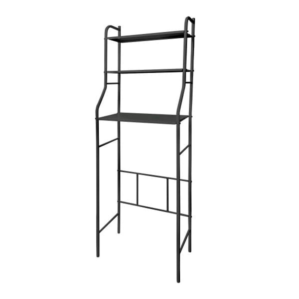 Стеллаж в ванную комнату узкий 48х26х156 см черный