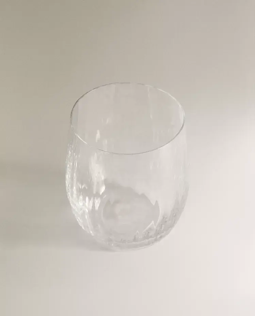 ZARA HOME СТАКАН ИЗ СТЕКЛА BOHEMIA CRYSTAL С УЗОРОМ В ВИДЕ ЛИНИЙ, ПРОЗРАЧНЫЙ