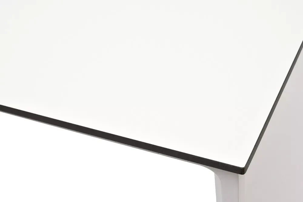 "Малага" обеденный стол из HPL 90х90см, цвет молочный, каркас белый