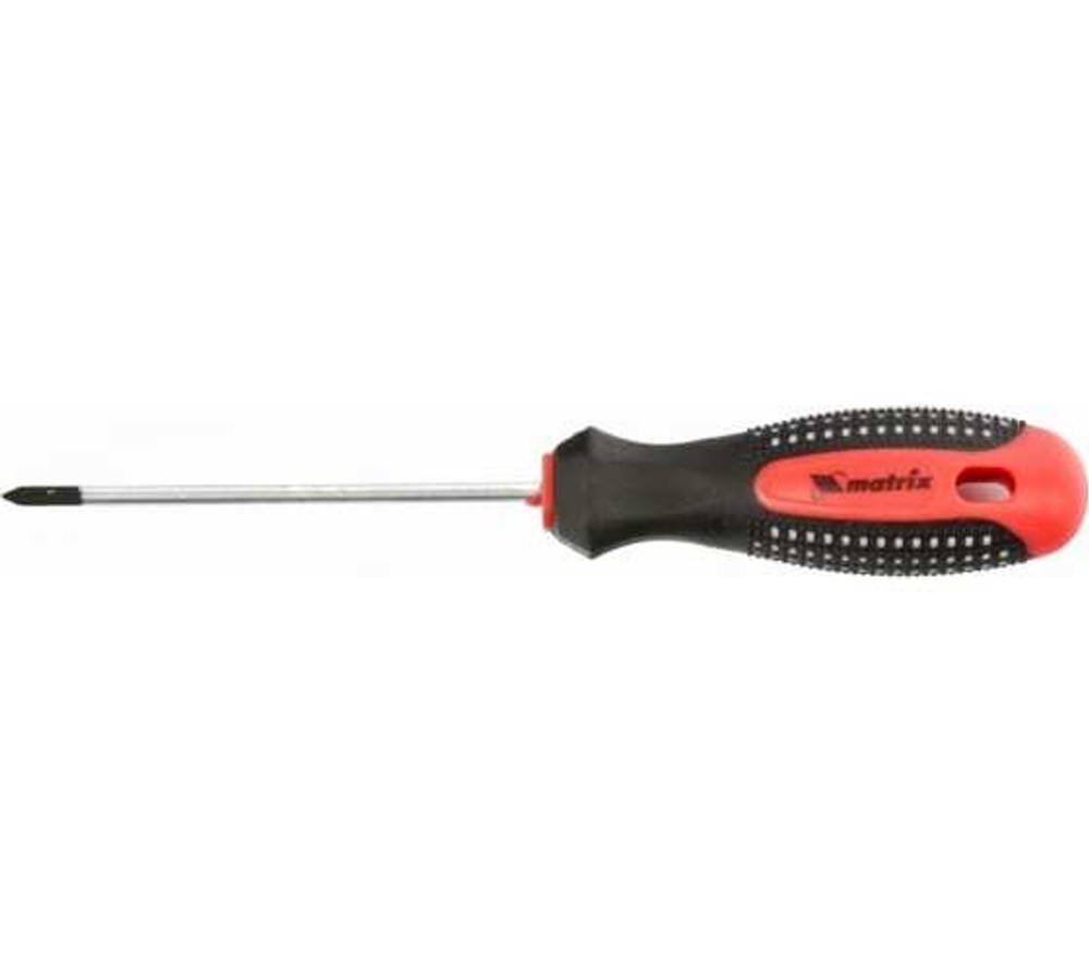 Отвертка Fusion, PH0 х 80 мм, CrV, 3-х компонентная рукоятка "anti slip"// Matrix 11432