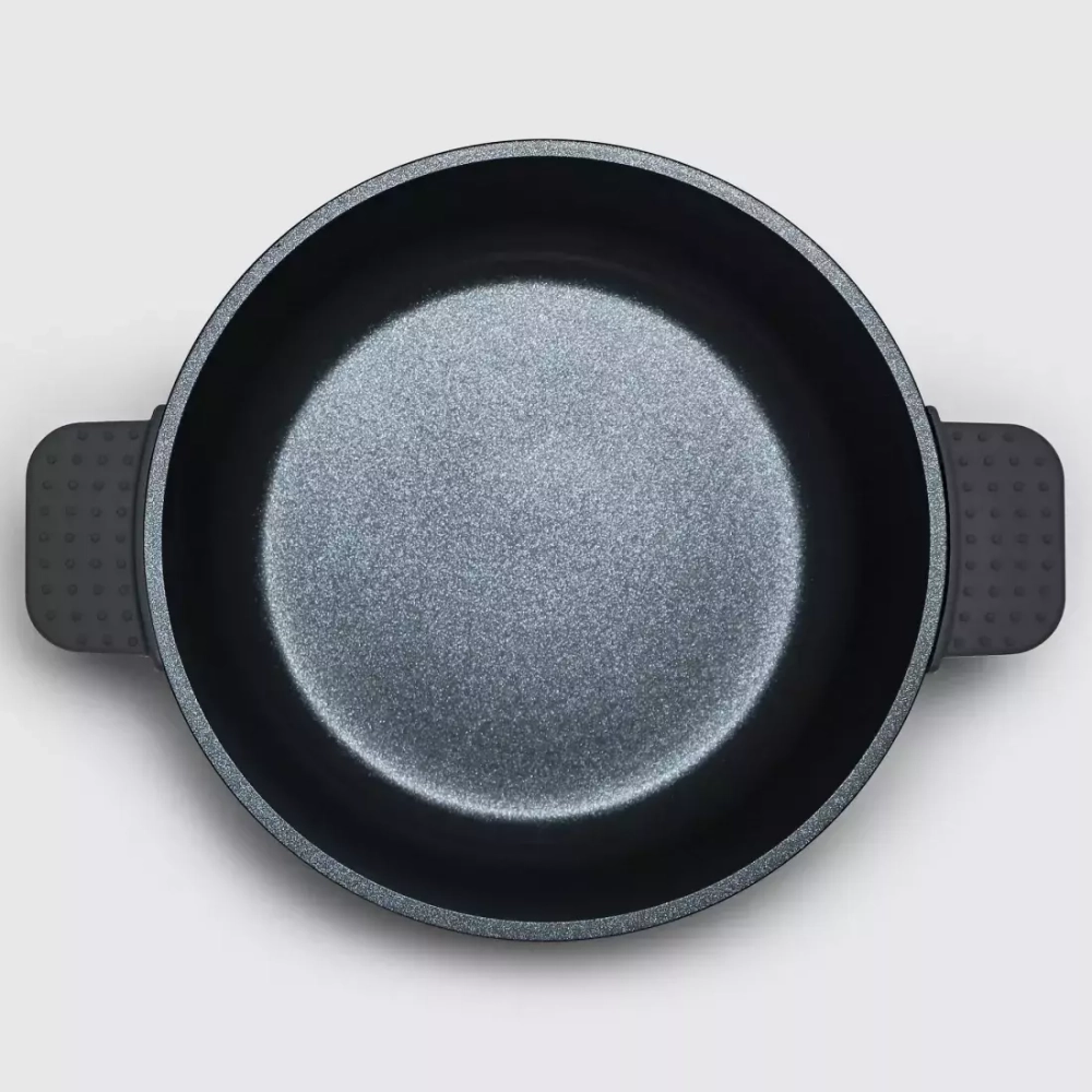 Кастрюля 4.2л 24см Kitchen Star Diamante с крышкой и силиконовыми ручками