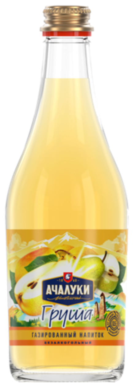 Напиток безалкогольный сильногазированный. Ачалуки. 0,5л. Стекло. "Груша" 1/12