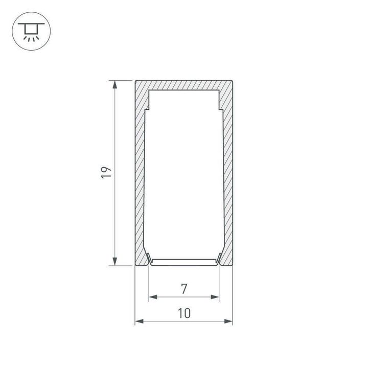 Профиль Arlight PIK-1019-2000 ANOD 023857