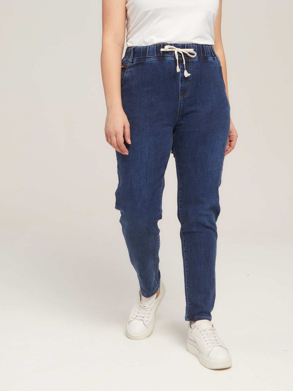 Джинсы на резинке больших размеров (64 / синий / Базовая коллекция / 64 / 64)