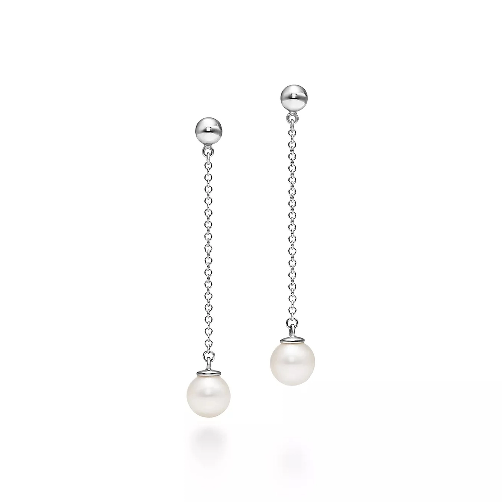 Серьги из серебра с жемчугом, Tiffany 💠 ZIGFELD, Единственные в наличии