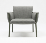 Кресло лаунж металлическое c подушками Scab Design Brezza Lounge, оливковый, серый