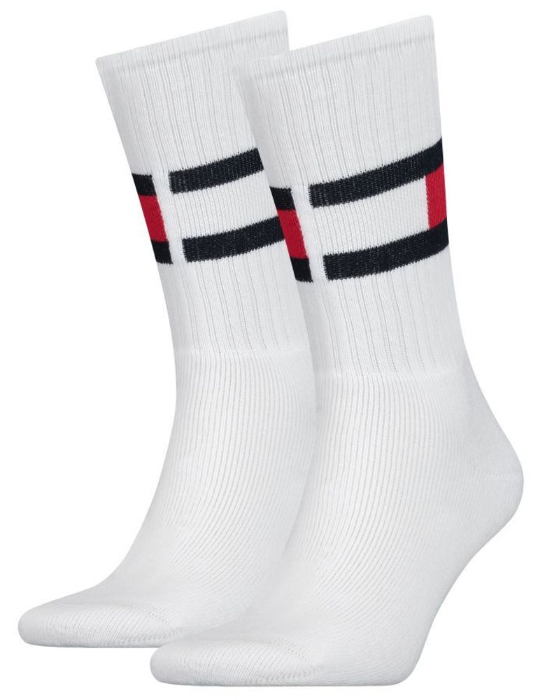 Теннисные носки Tommy Hilfiger Flag 1P - white