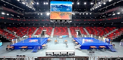 Ринг боксерский TARGEX СОРЕВНОВАТЕЛЬНЫЙ на помосте высотой 1 м