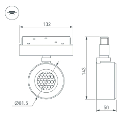 Светильник MAG-ORIENT-POINT-R80-12W Day4000-MIX (WH, 18 deg, 48V, DALI) (Arlight, IP20 Металл, 5 лет) 048406