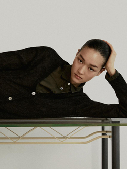 Massimo Dutti Короткий ажурный кардиган, черный