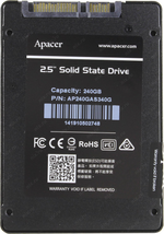 SSD 240 Gb SATA 6Gb/s Apacer AS340 Panther  &lt;AP240GAS340G(-1)&gt;  2.5" 3D TLC