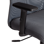 Practic (Tetchair) Кресло офисное (ткань/кожзам серый/металлик)