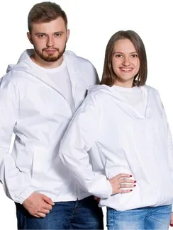 Ветровка унисекс, размер 42, цвет белый