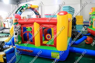 Детский надувной батут "Детская смекалка с принт печатью"