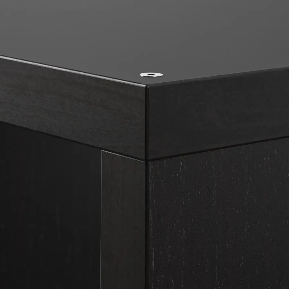 Стеллаж - IKEA KALLAX, 77х39х164 см, черно-коричневый/черный, КАЛЛАКС ИКЕА