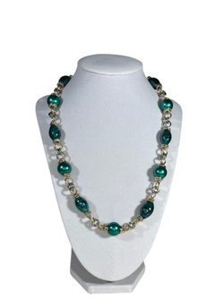 Комплект колье и серьги муранское стекло