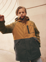 Куртка непромокаемая с капюшоном для мальчика Next 414-211, Горчичный, Синий