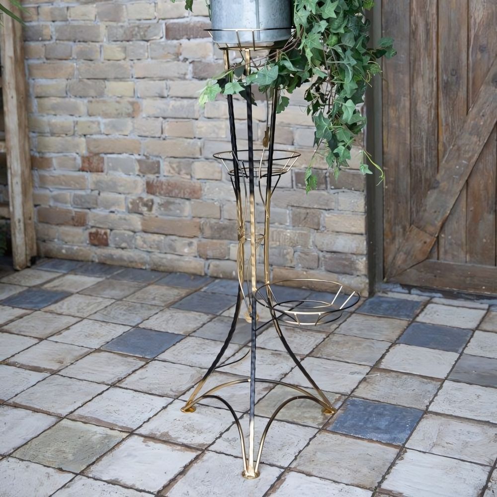 Стойка для цветов напольная "Квадрат" на 3 горшка, металл М0000143