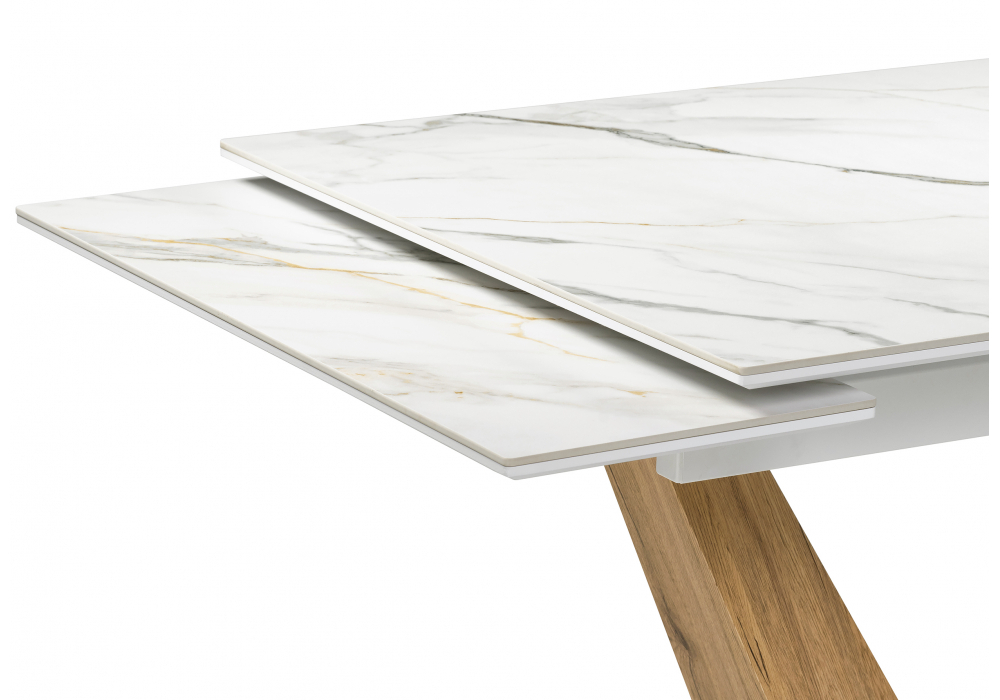 Керамический стол Woodville Кели 140(200)х80х76 белый