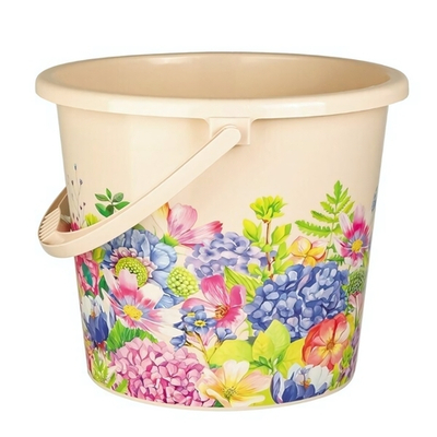 Ведро пластиковое 10л. "Цветочный сад" НС