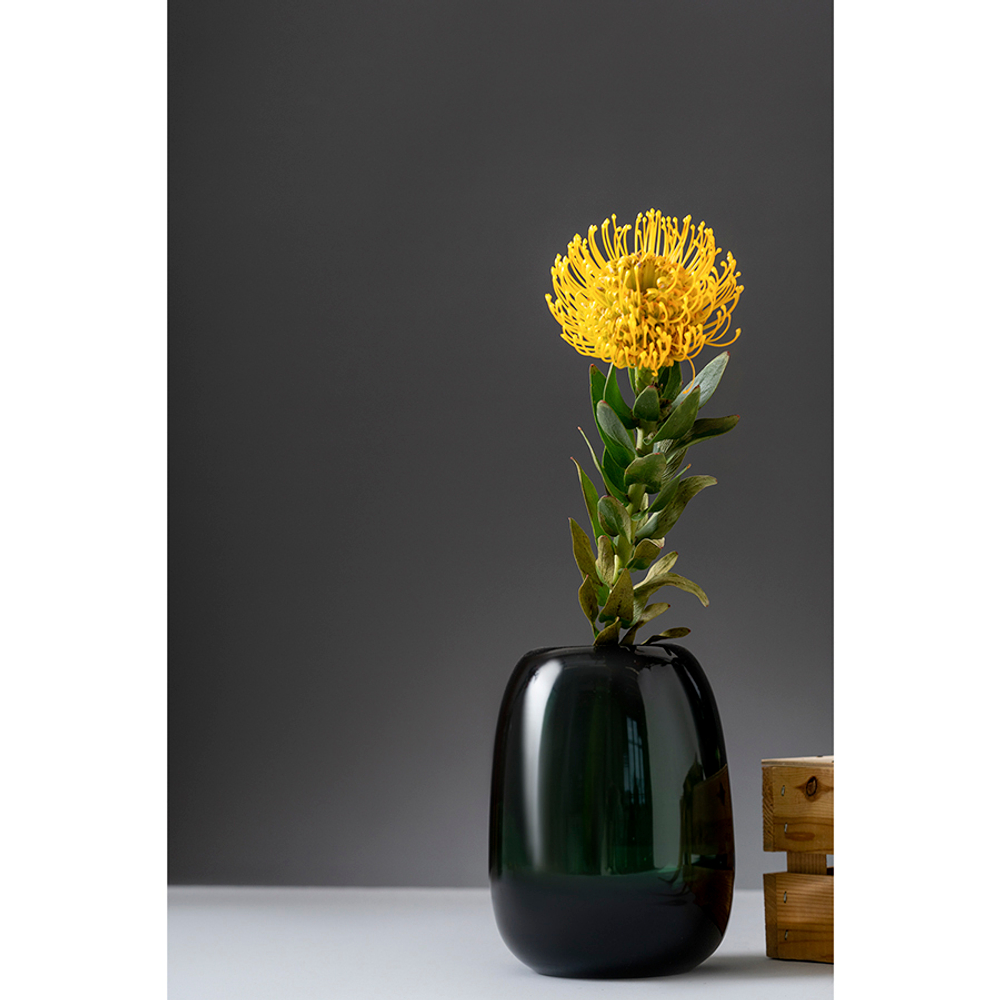 Ваза для цветов hildy, 17 см, зеленая