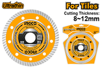 Диск алмазный ультратонкий сегментированный 180х8х1.2х20/22мм INGCO DMD031801HT INDUSTRIAL