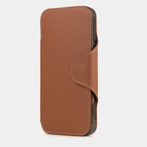 Чехол с картхолдером для iPhone 17 Pro Max из кожи теленка, цвета карамель