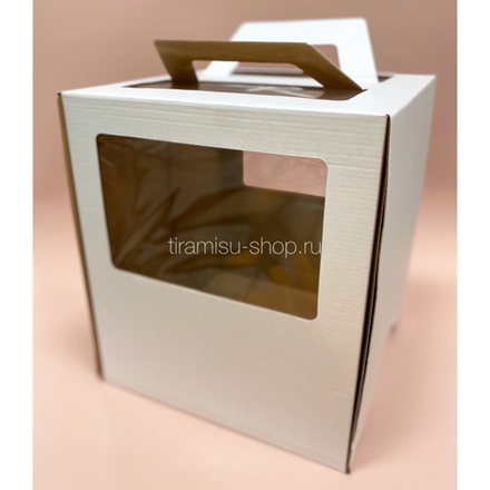 УЦЕНКА Коробка для торта 22 х 22 х 24 см с ручками